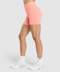 Luxe Seamless Shorts Muted Coral Marl