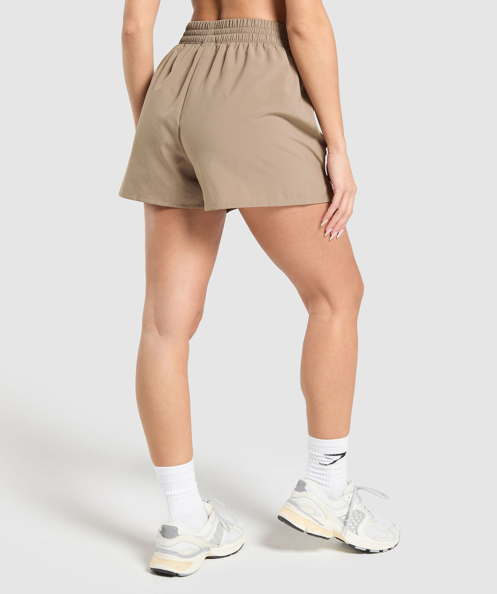 Pintuck Shorts Lifestyle Brown