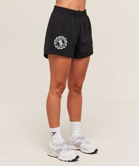 Collegiate Graphic Fleece Shorts Black