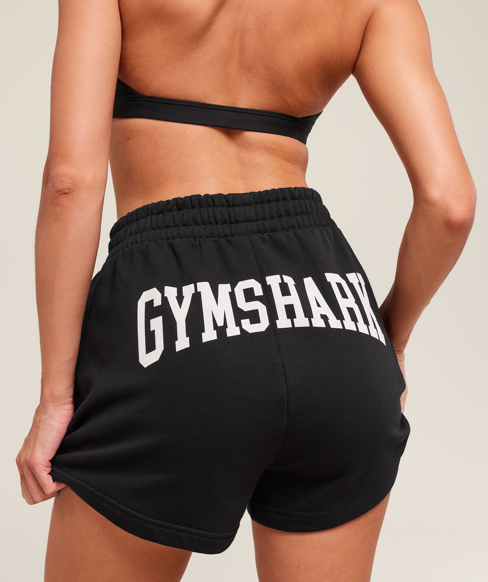 Collegiate Graphic Fleece Shorts Black