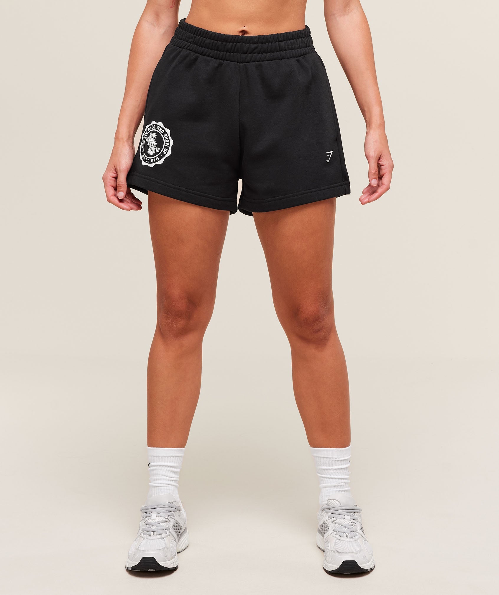Collegiate Graphic Fleece Shorts Black