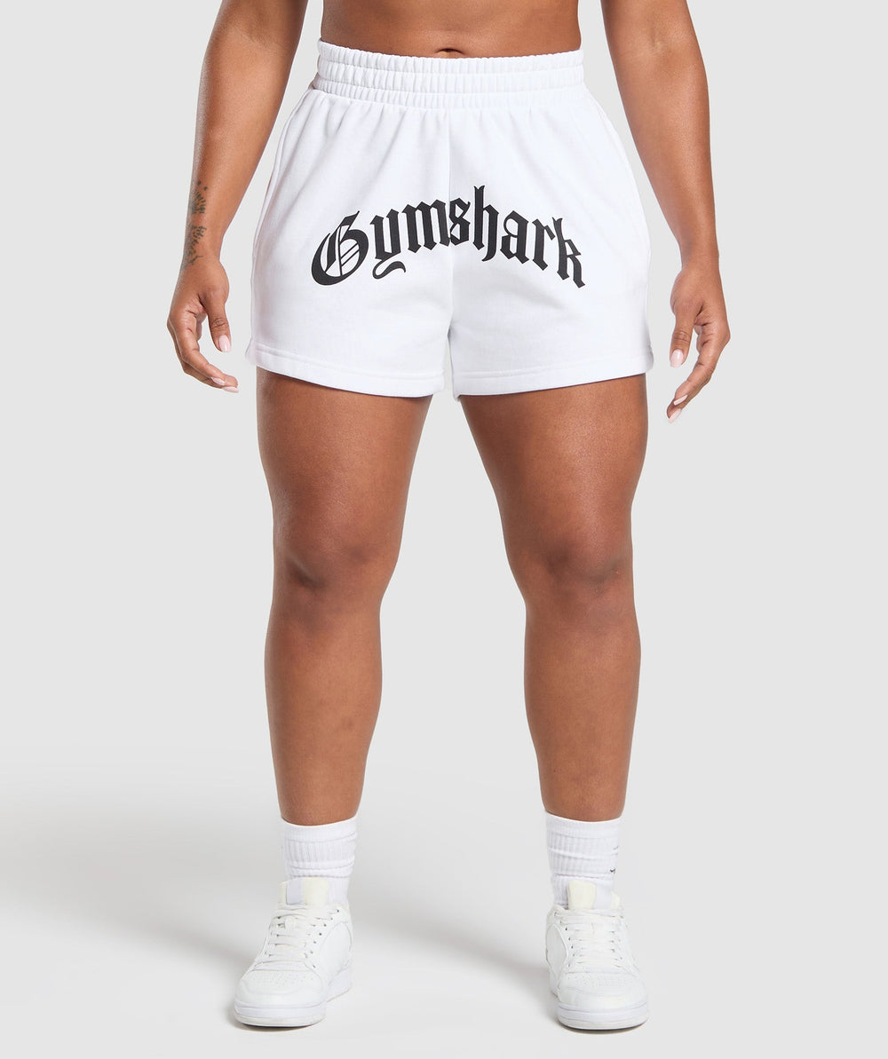 Strength Department Graphic Shorts White