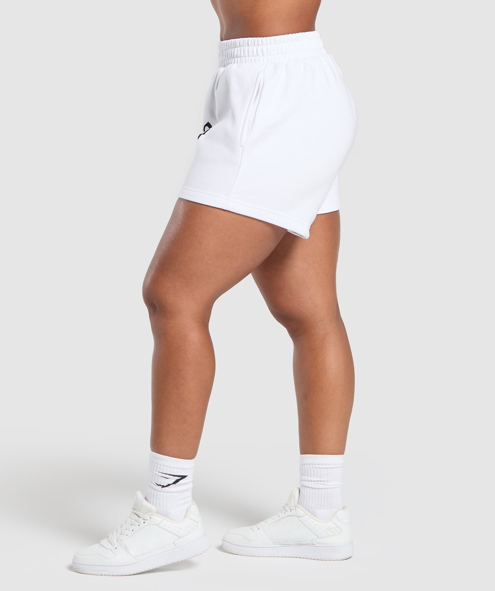 Strength Department Graphic Shorts White