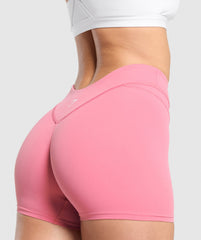 Dipped Waistband Shorts Sunset Pink