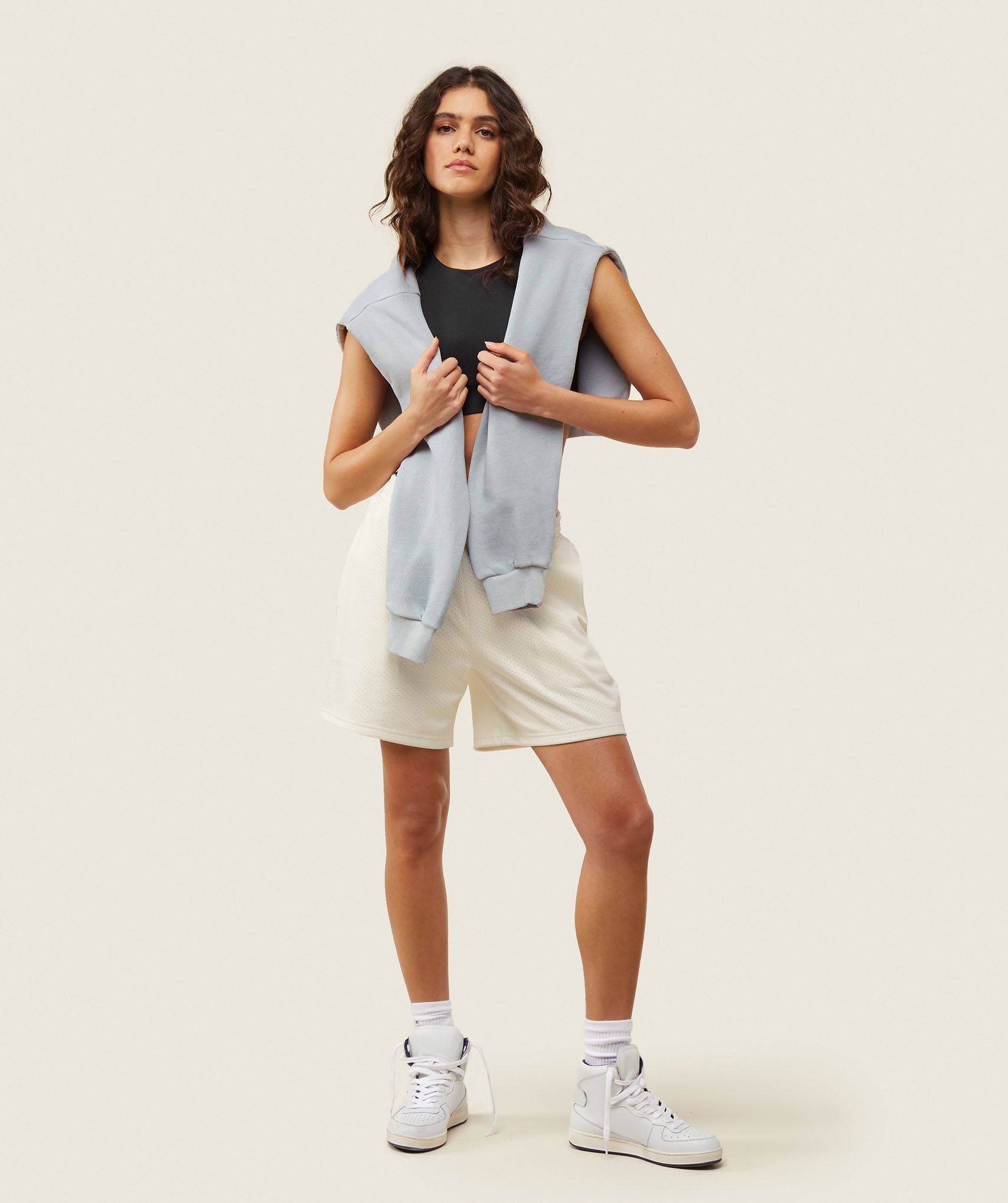 everywear Basketball Shorts Soft White
