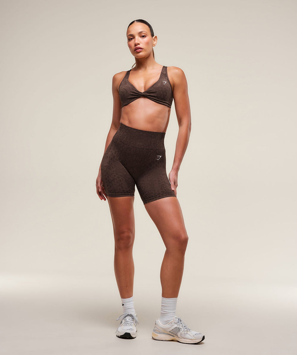 Adapt X Whitney Animal Seamless Shorts Soft Brown/Archive Brown