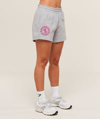 Collegiate Graphic Fleece Shorts Light Grey Core Marl