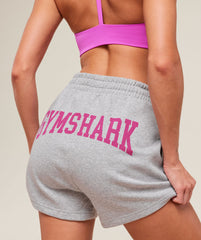 Collegiate Graphic Fleece Shorts Light Grey Core Marl