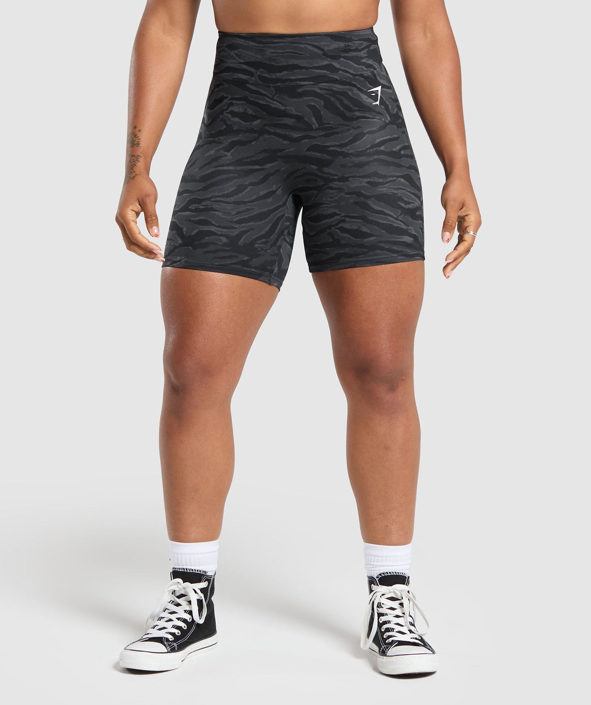 Reps Power Tight Shorts Onyx Grey Print