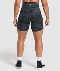 Reps Power Tight Shorts Onyx Grey Print