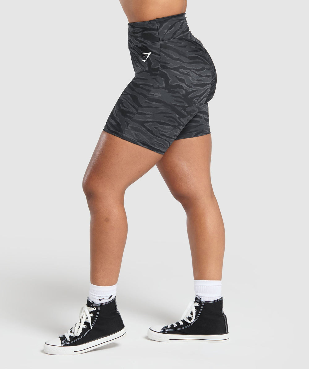 Reps Power Tight Shorts Onyx Grey Print