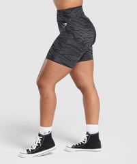 Reps Power Tight Shorts Onyx Grey Print