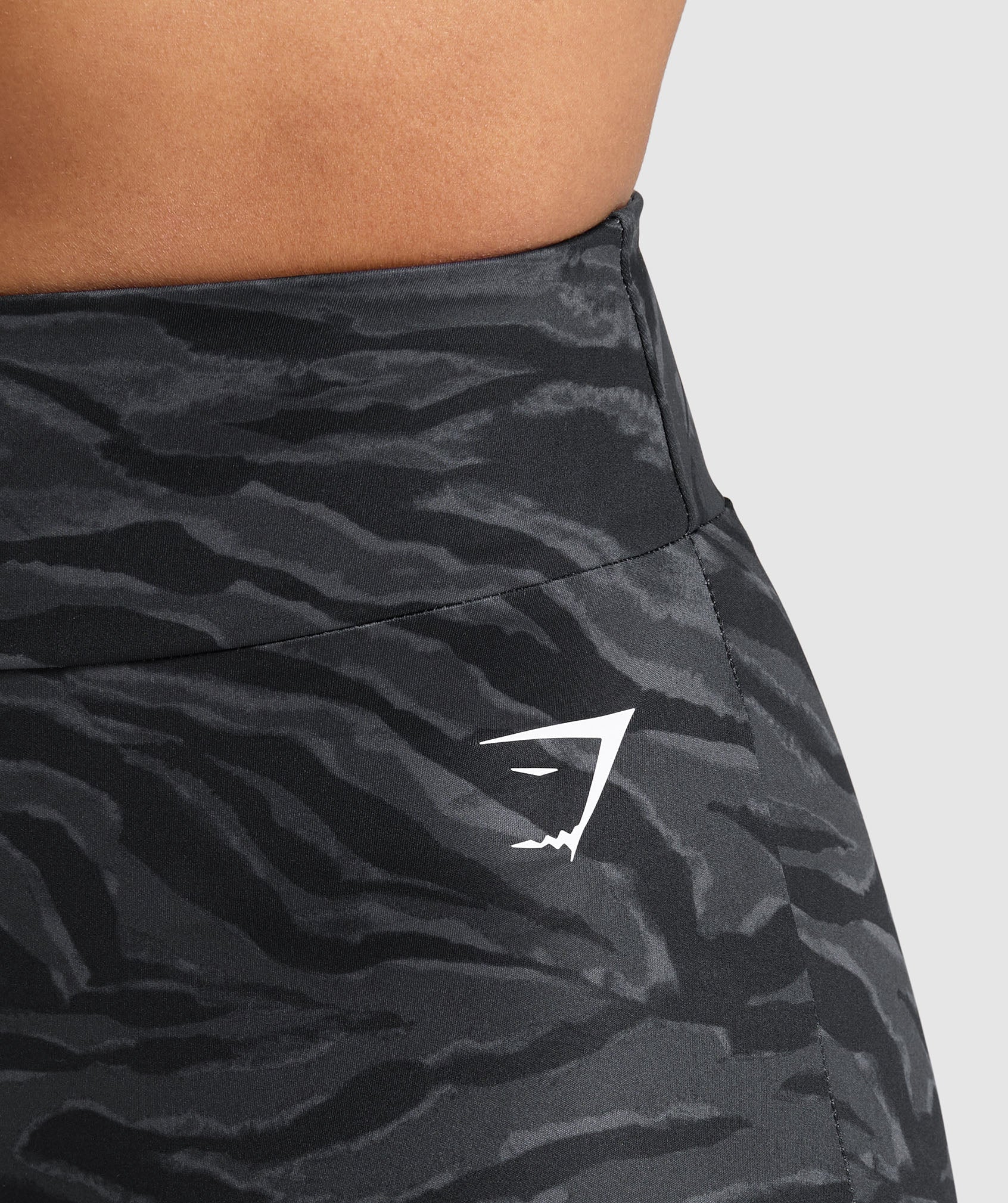 Reps Power Tight Shorts Onyx Grey Print