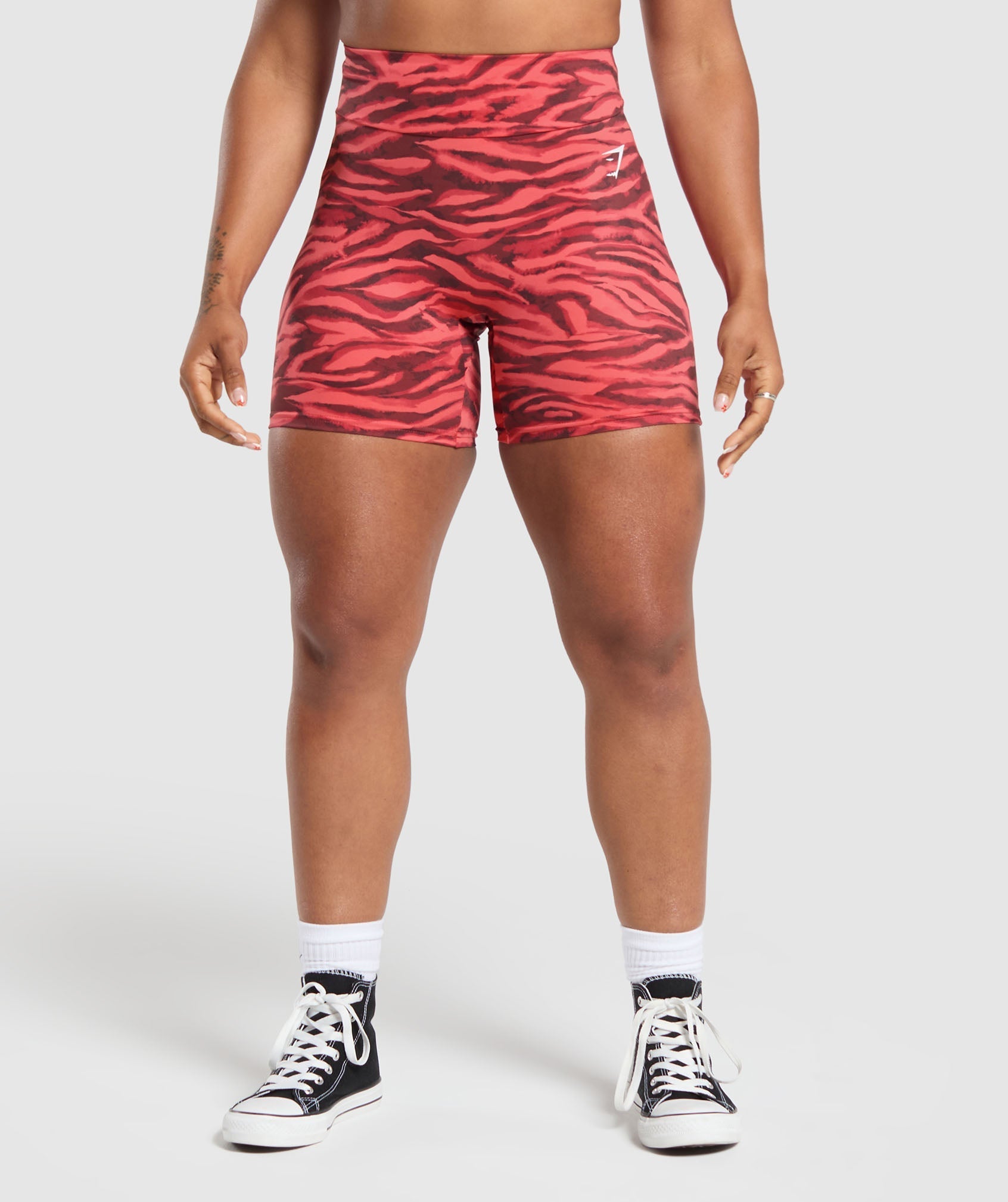 Reps Power Tight Shorts Varsity Pink Print