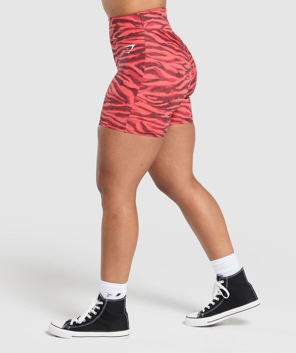 Reps Power Tight Shorts Varsity Pink Print