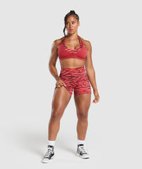 Reps Power Tight Shorts Varsity Pink Print