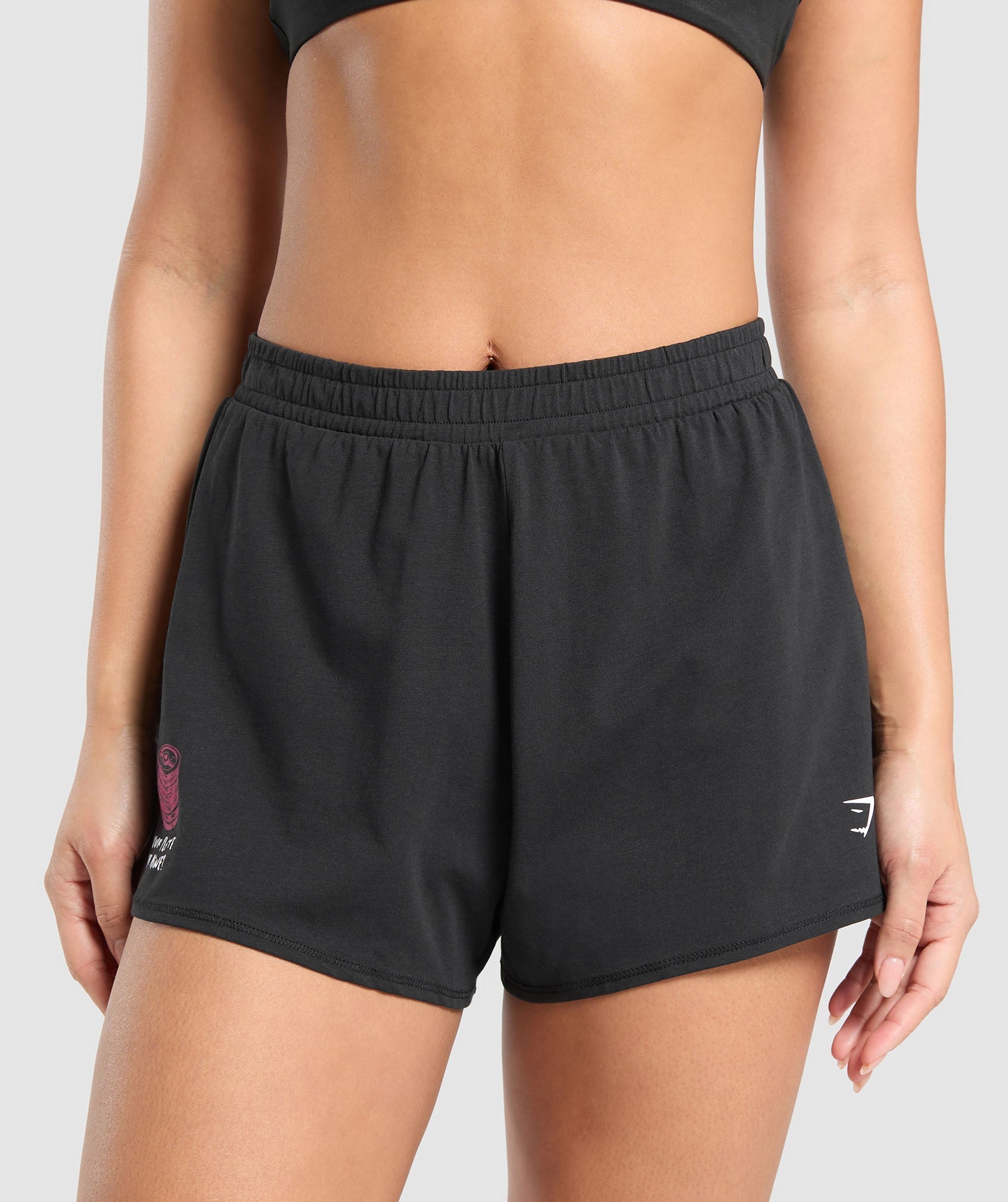 Your Plate or Mine Cotton Shorts Black