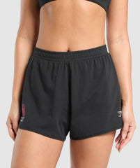 Your Plate or Mine Cotton Shorts Black