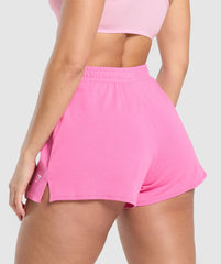 Your Plate or Mine Cotton Shorts Physical Pink