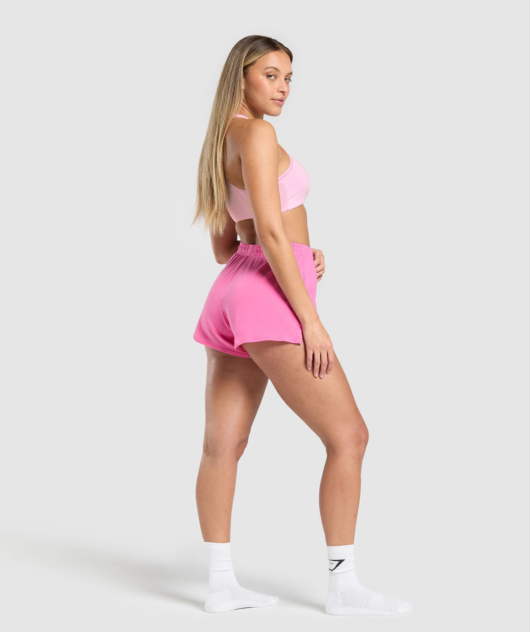 Your Plate or Mine Cotton Shorts Physical Pink
