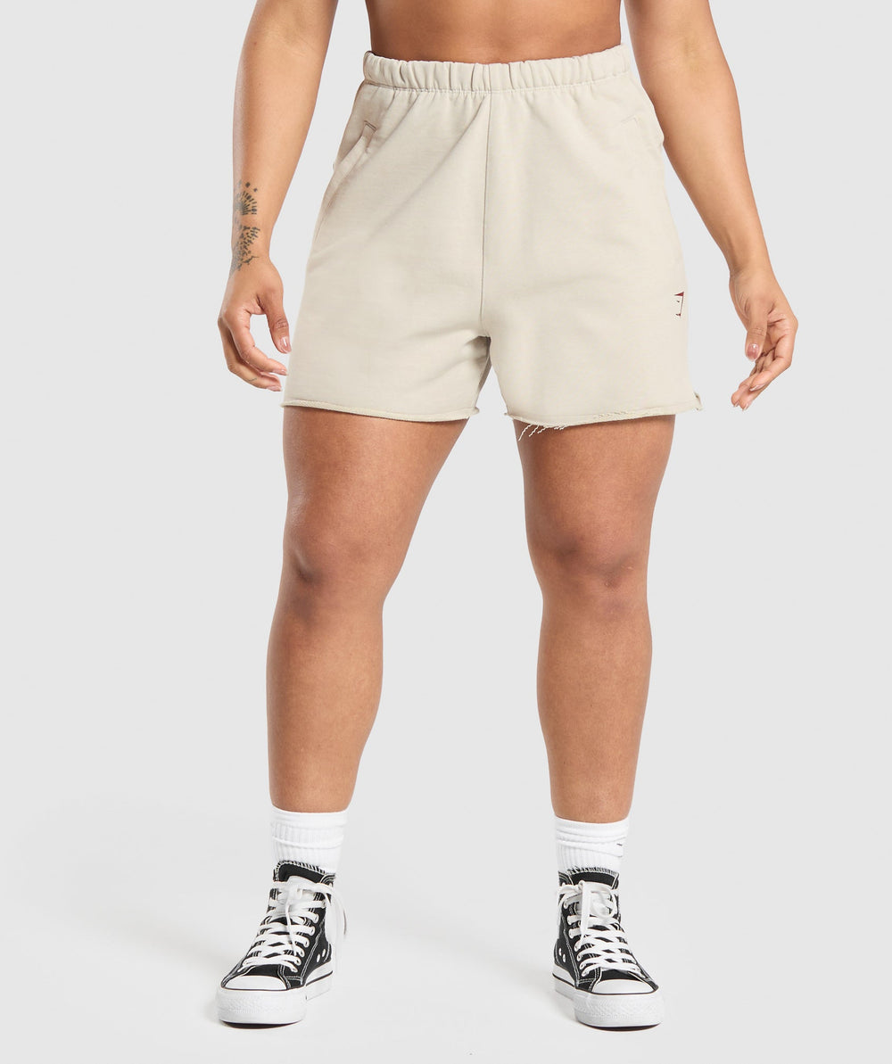 Lifting Graphic Shorts Pebble Grey