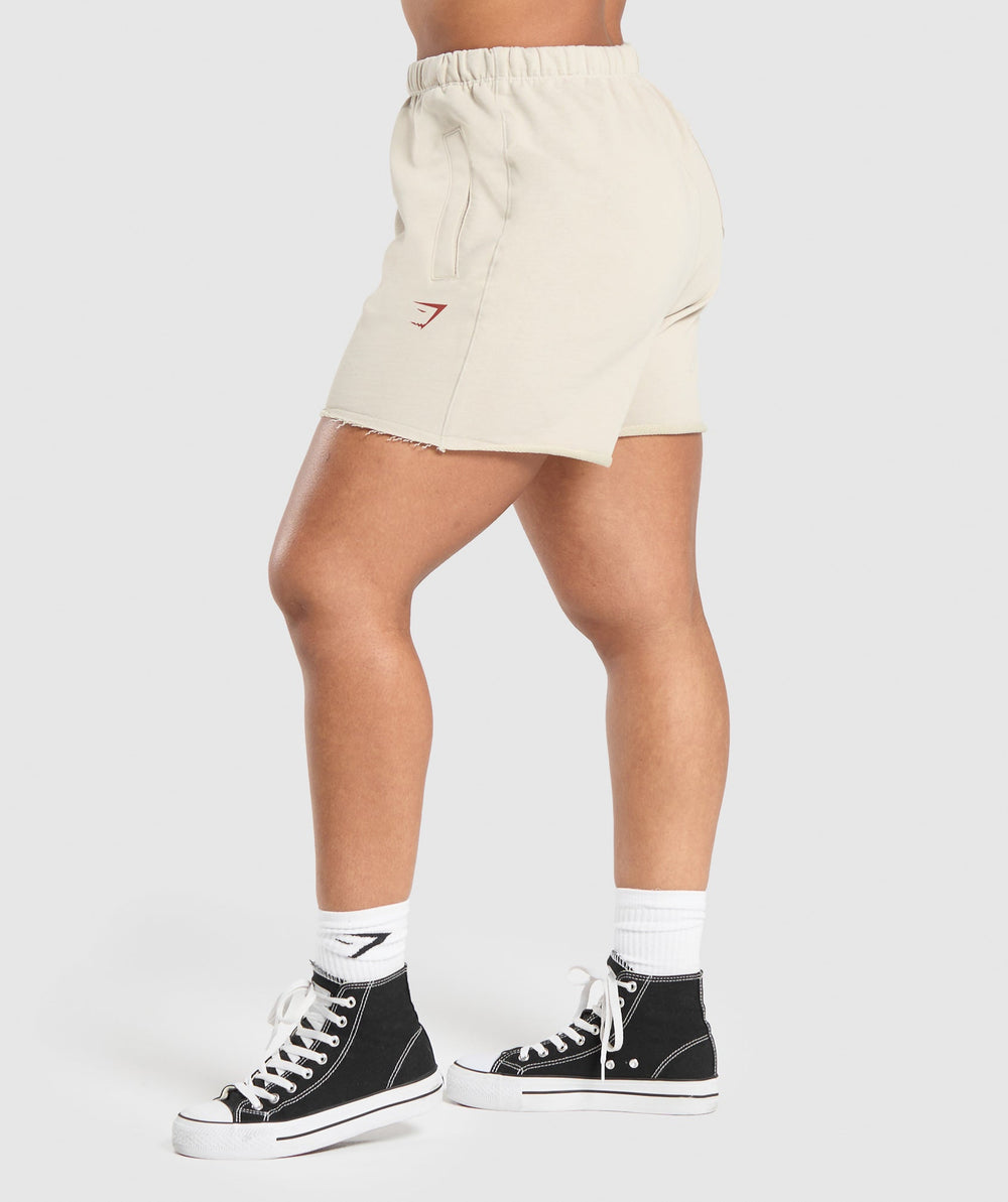 Lifting Graphic Shorts Pebble Grey