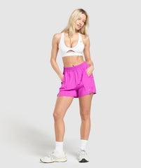 Pintuck Shorts Vibrant Pink