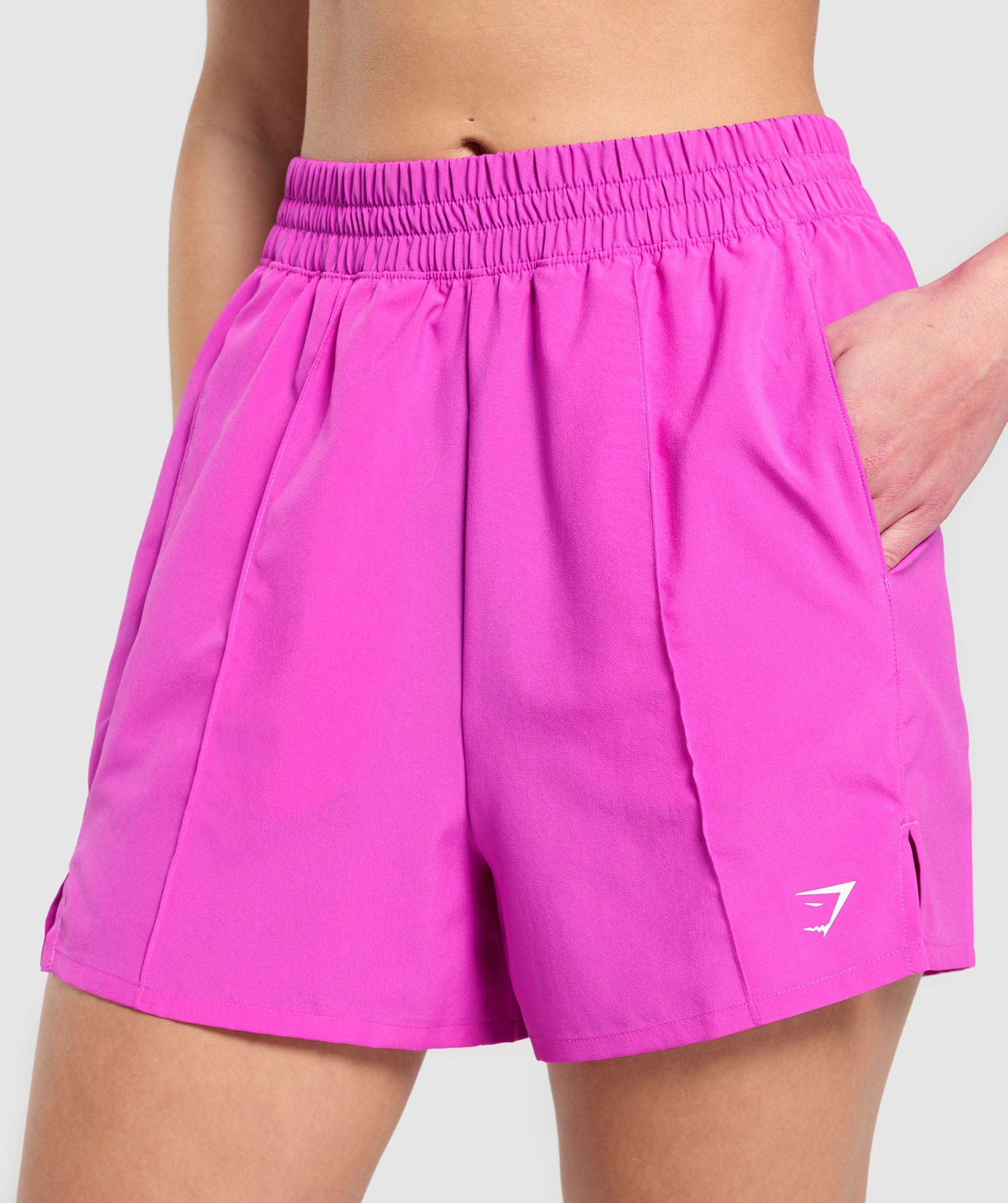Pintuck Shorts Vibrant Pink