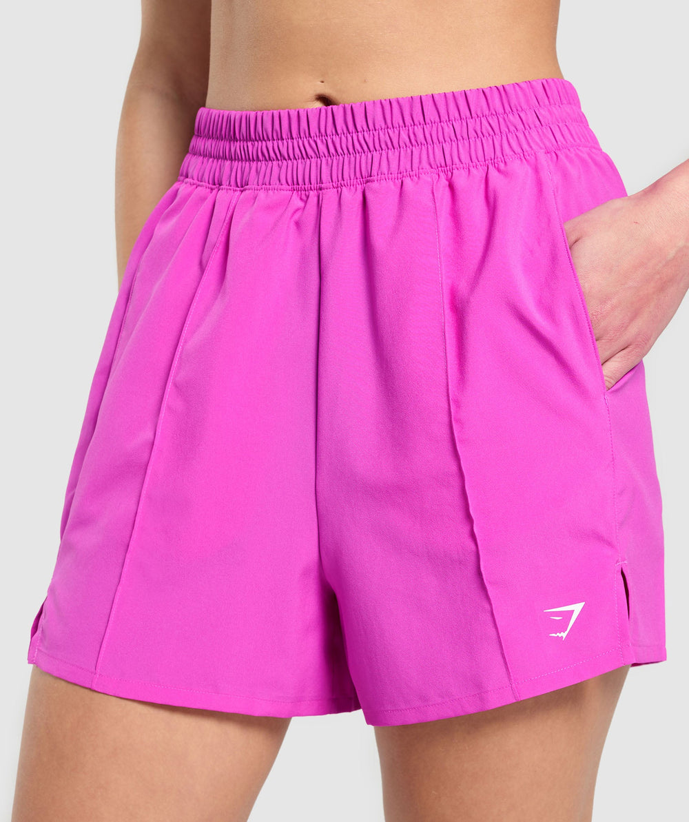 Pintuck Shorts Vibrant Pink