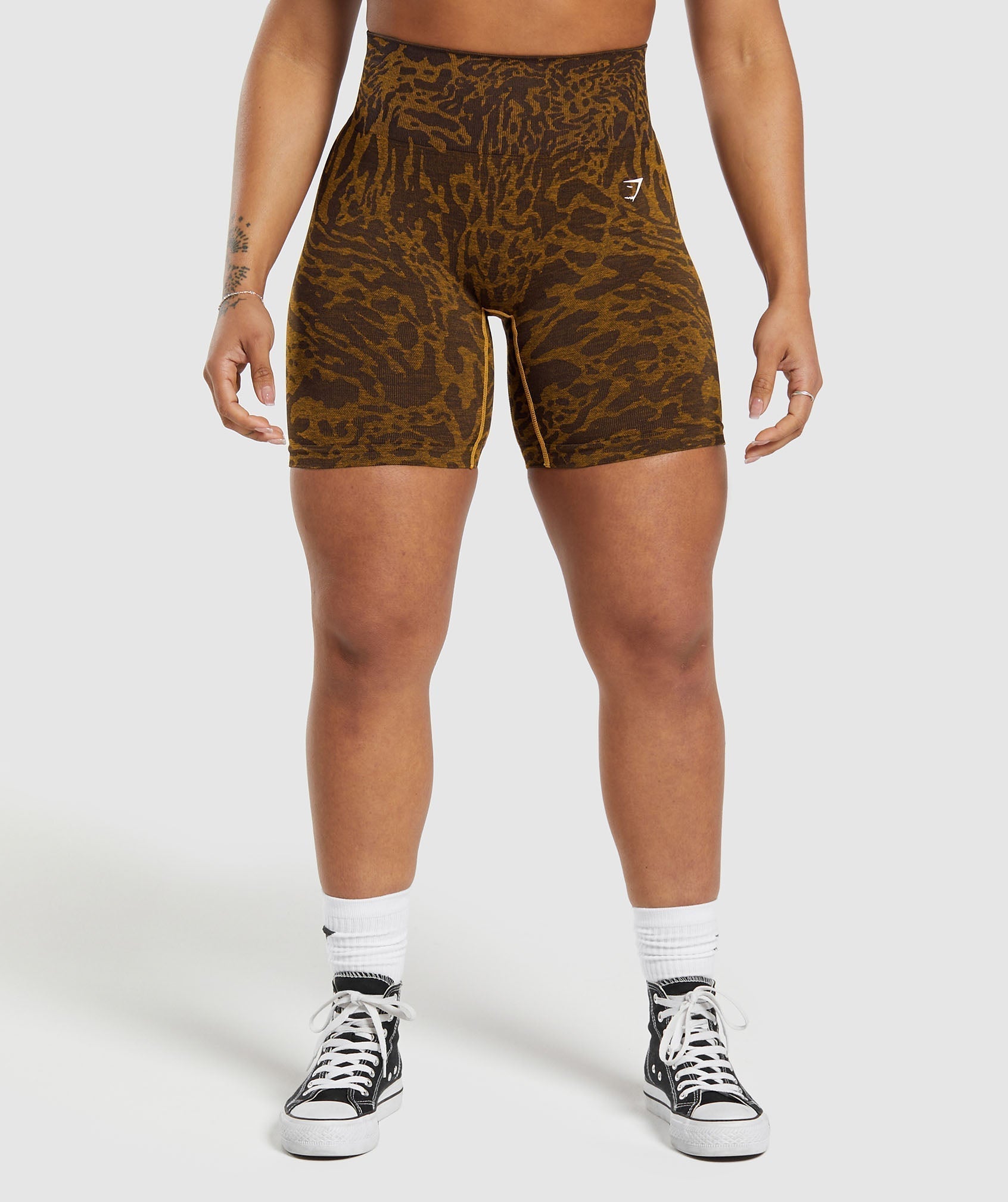 Adapt Safari Tight Shorts Archive Brown/Burnt Yellow