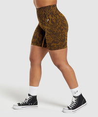 Adapt Safari Tight Shorts Archive Brown/Burnt Yellow