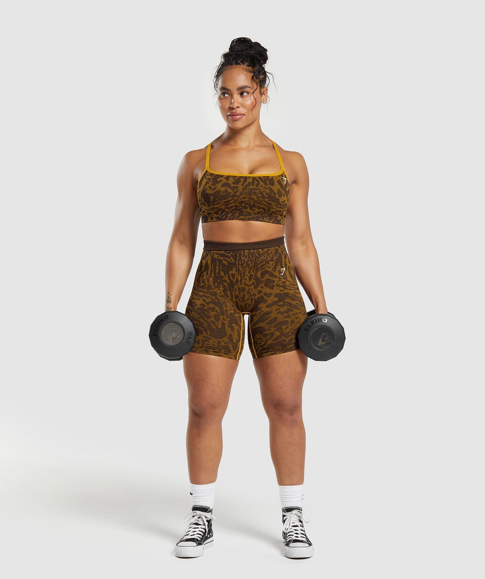Adapt Safari Tight Shorts Archive Brown/Burnt Yellow