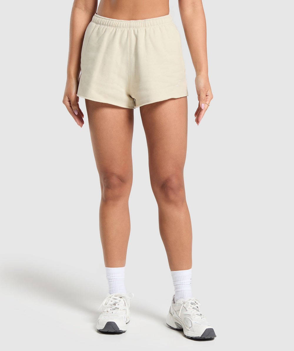 Fleece Shorts Ecru White