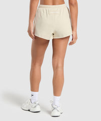 Fleece Shorts Ecru White
