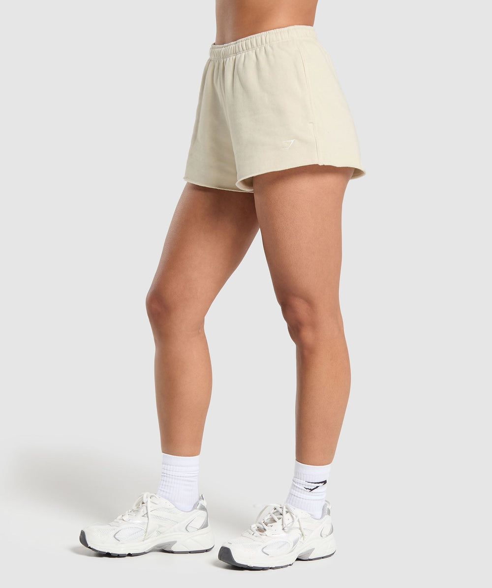 Fleece Shorts Ecru White
