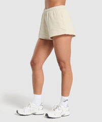 Fleece Shorts Ecru White