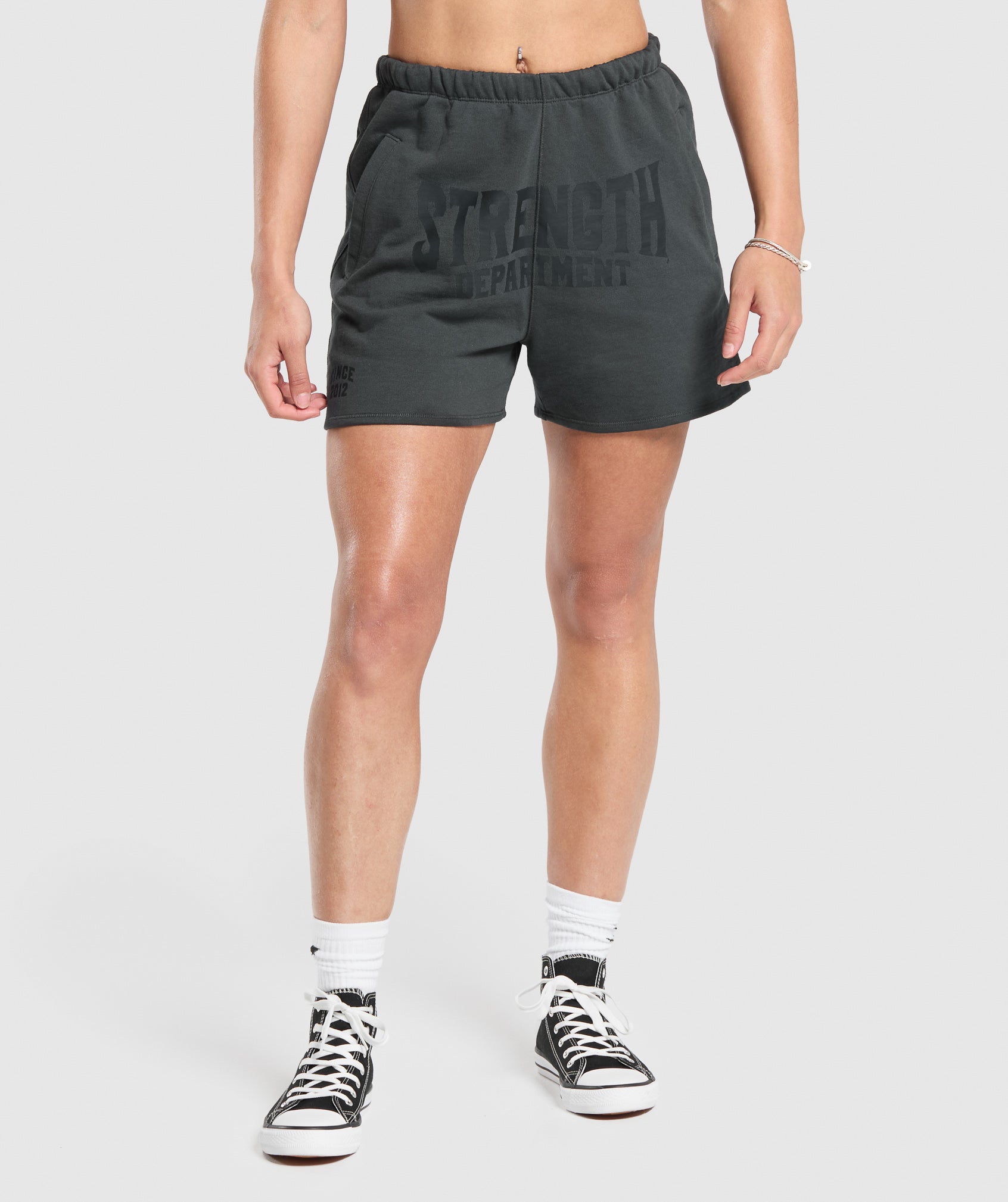 Strength Department Graphic Shorts Asphalt Grey