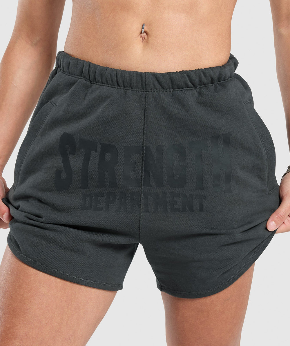 Strength Department Graphic Shorts Asphalt Grey