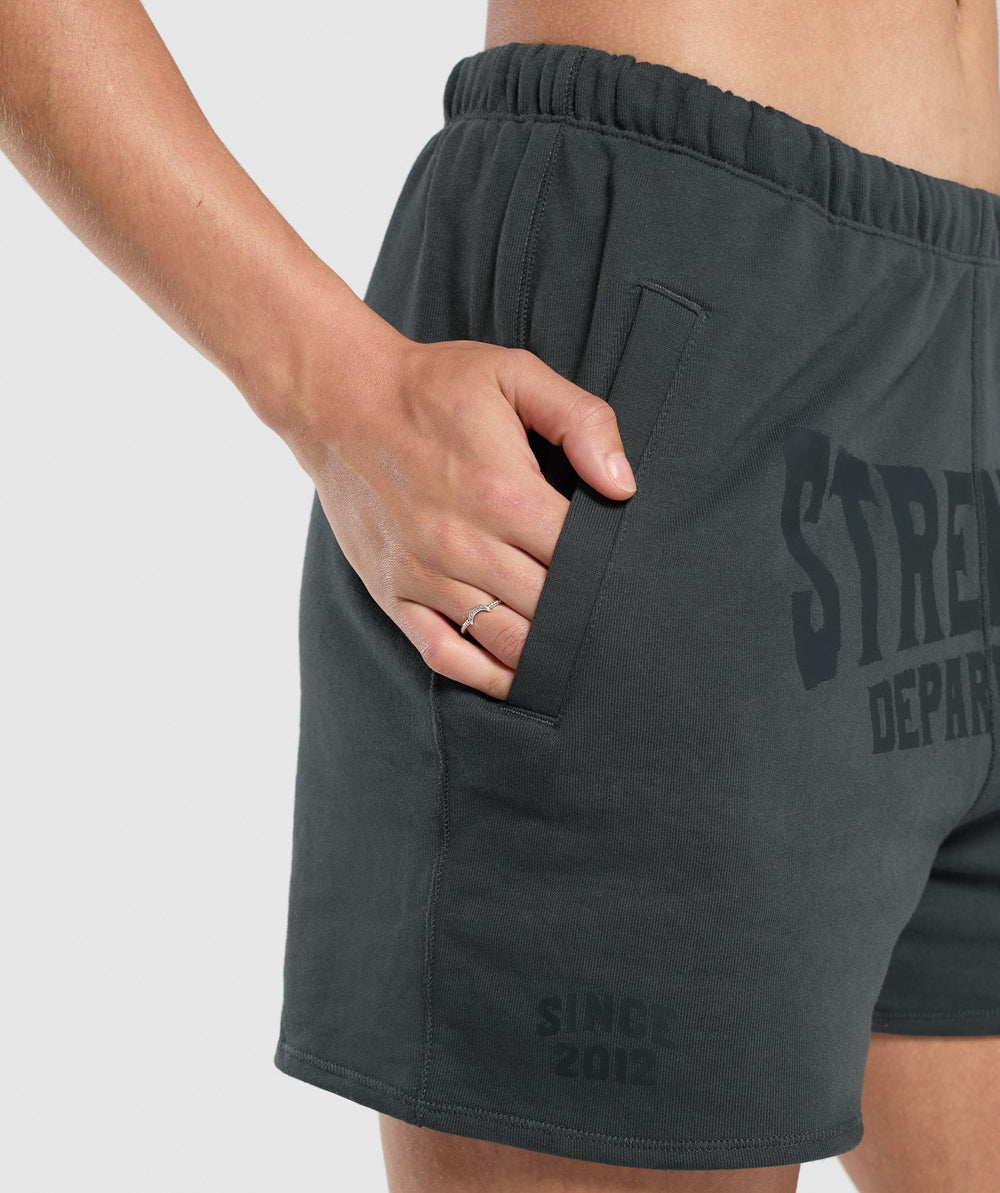 Strength Department Graphic Shorts Asphalt Grey