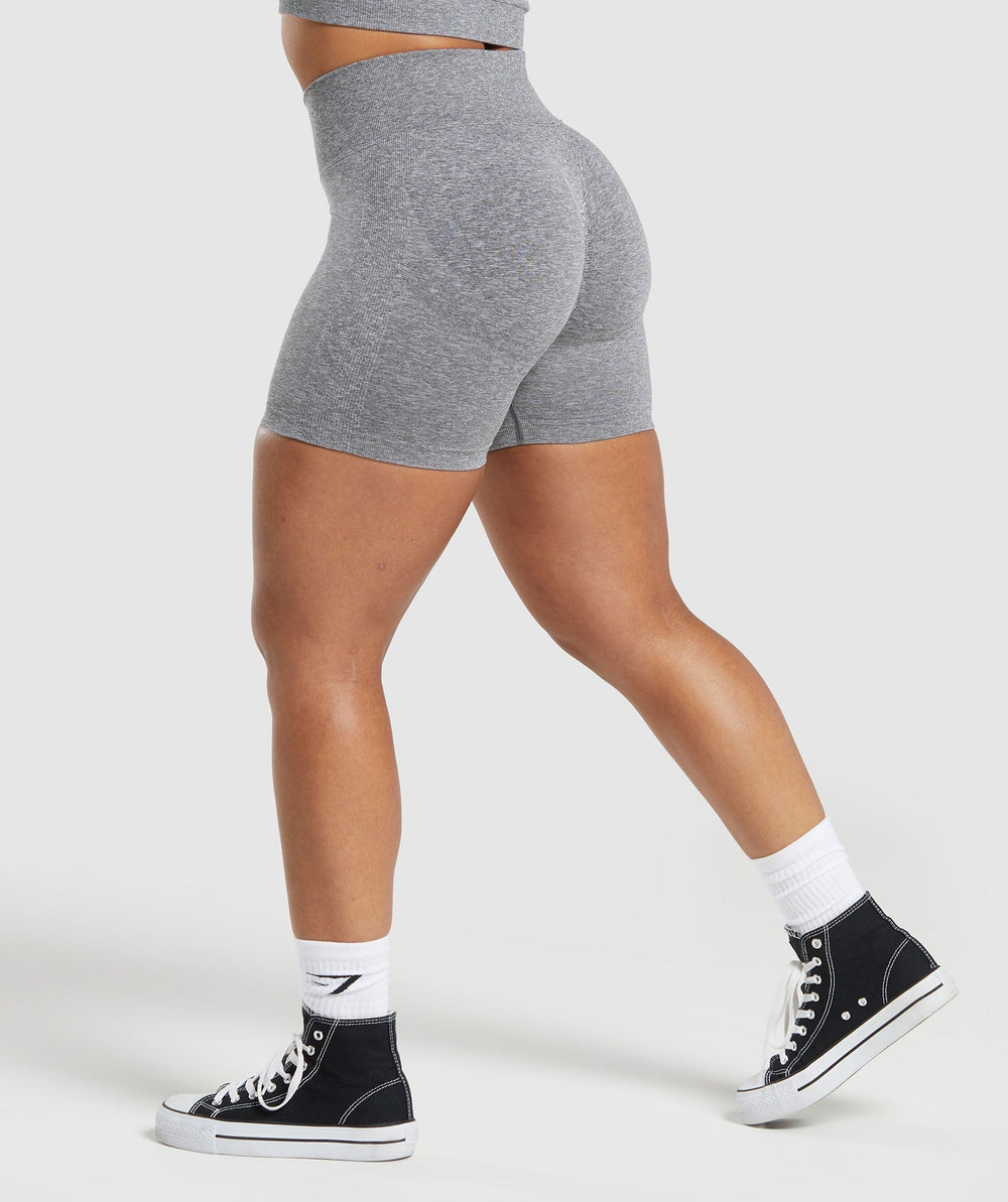 Lift Seamless Shorts Brushed Grey/White Marl