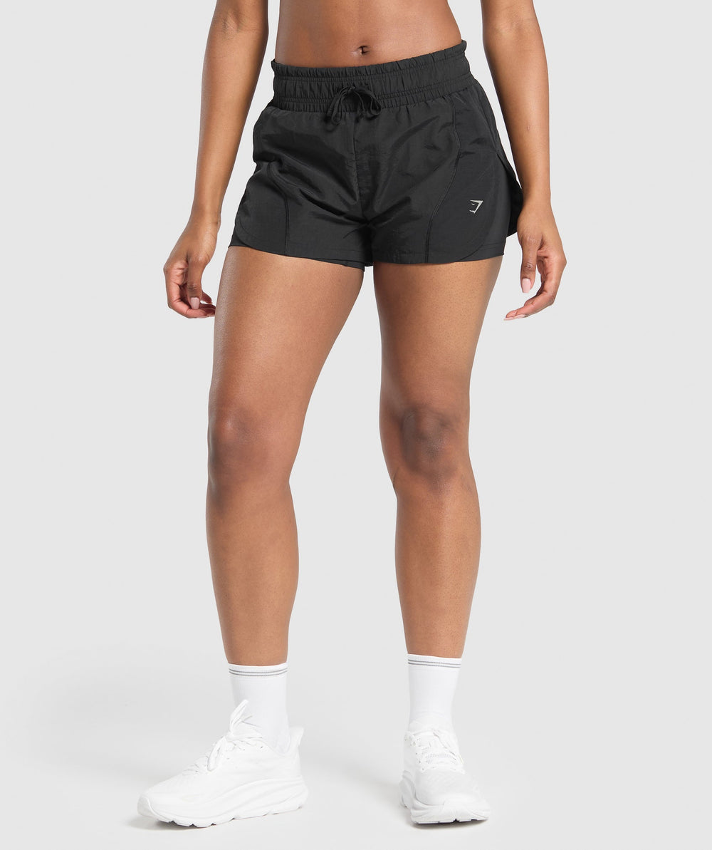 Running 2 in 1 Woven Shorts Black