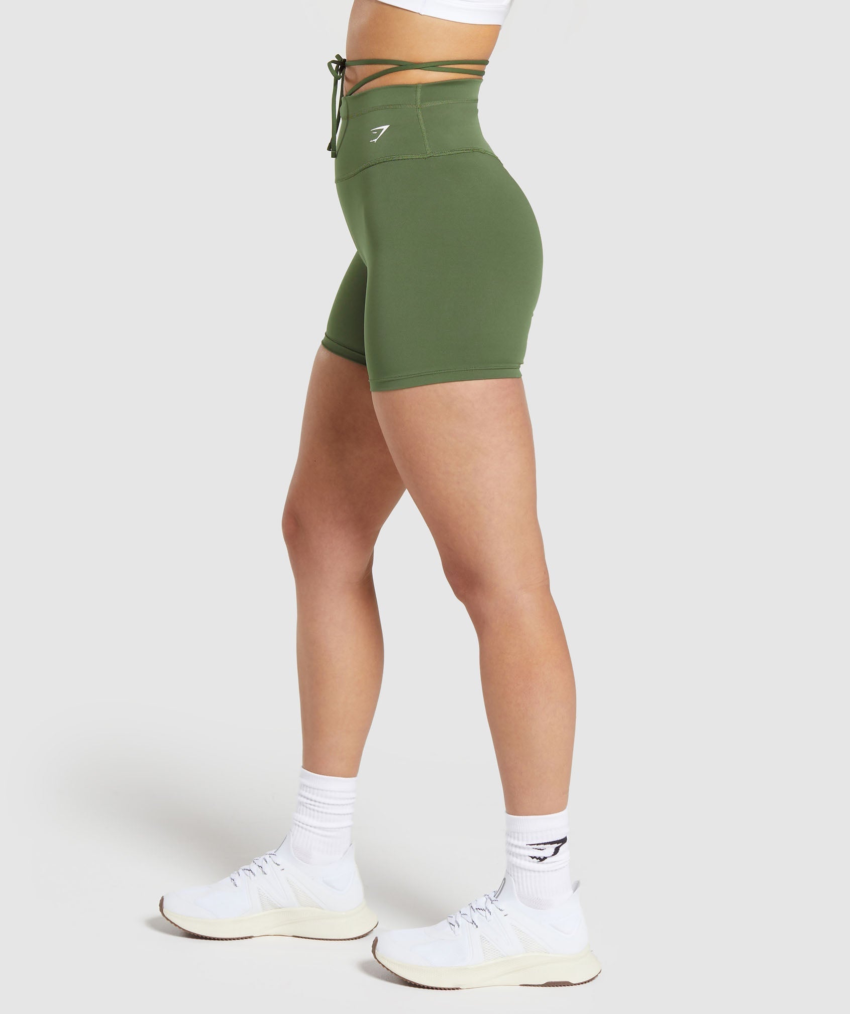 Ribbon Tie Waisted Short Core Olive