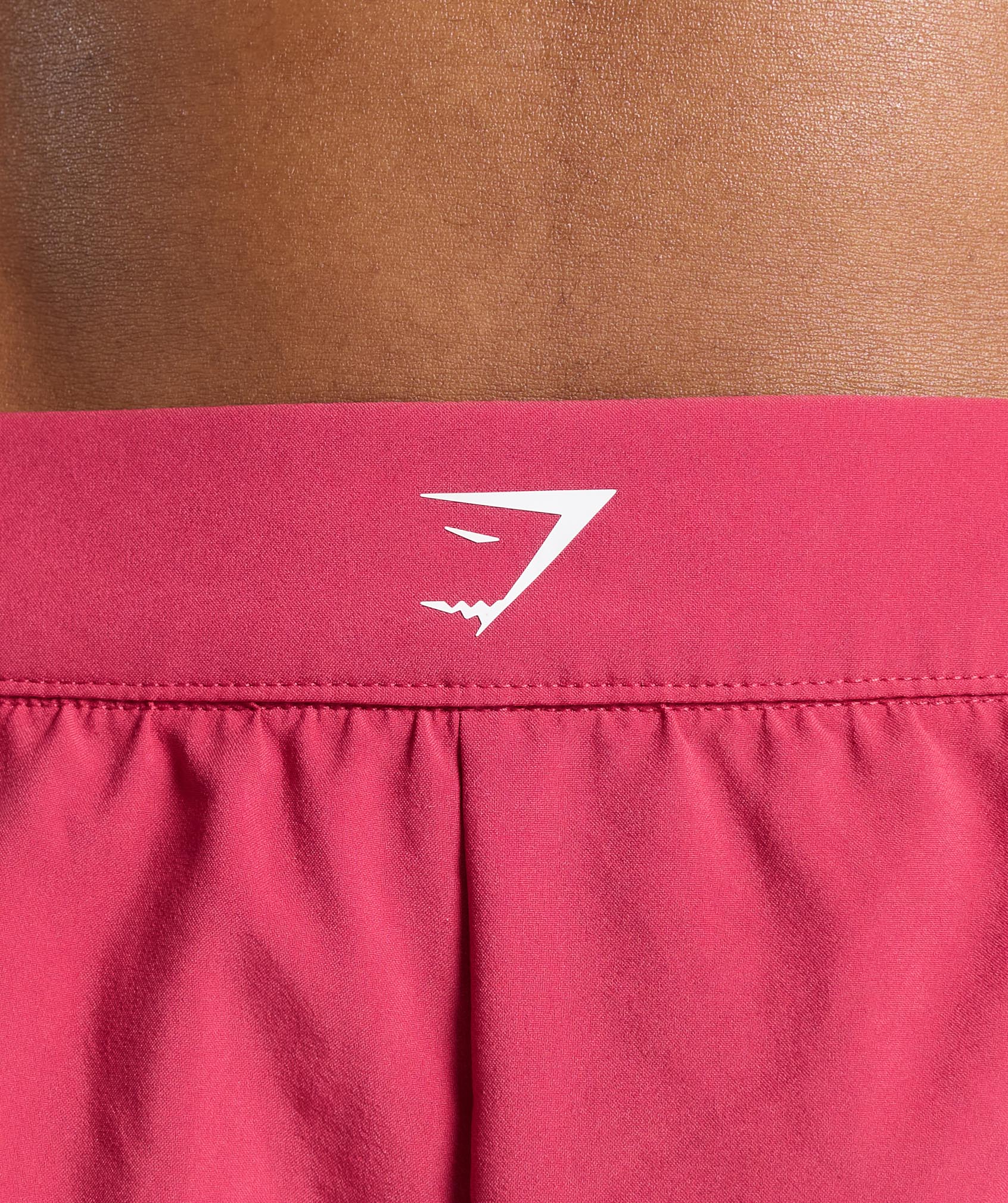 Scallop Hem Shaped Shorts Vintage Pink