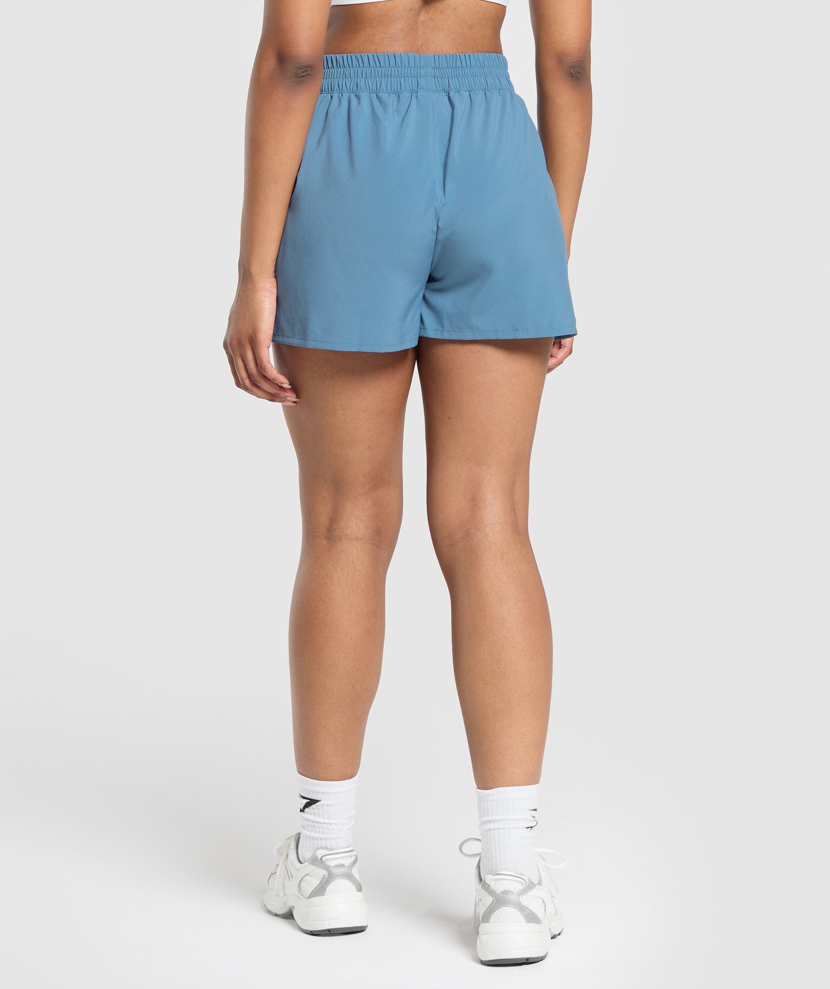 Pintuck Shorts Faded Blue