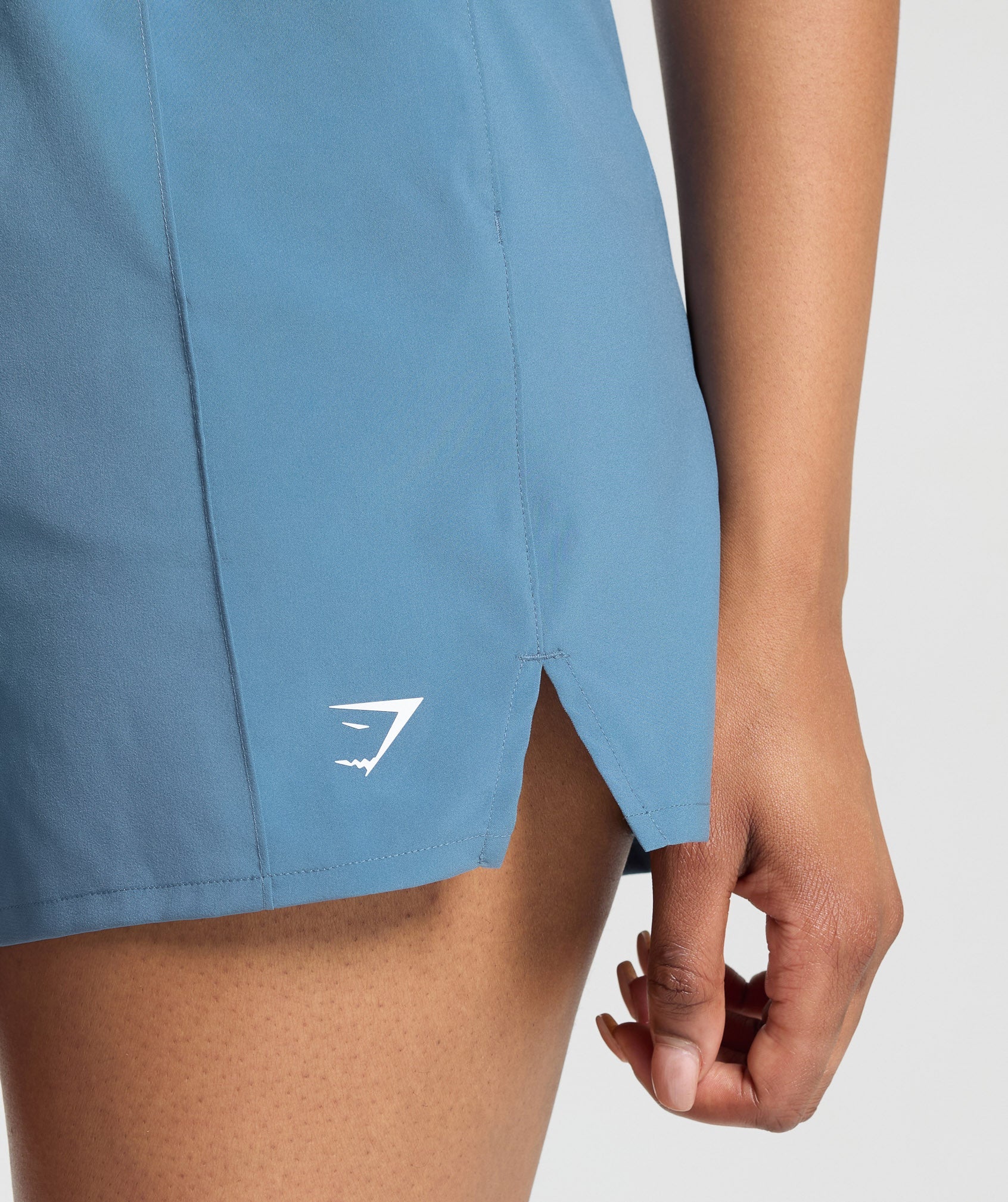 Pintuck Shorts Faded Blue