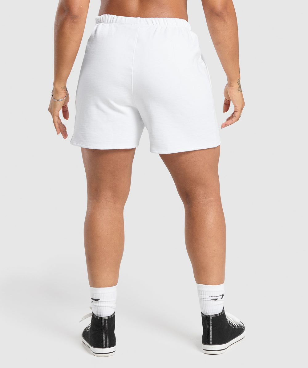 Strength Department Graphic Shorts White