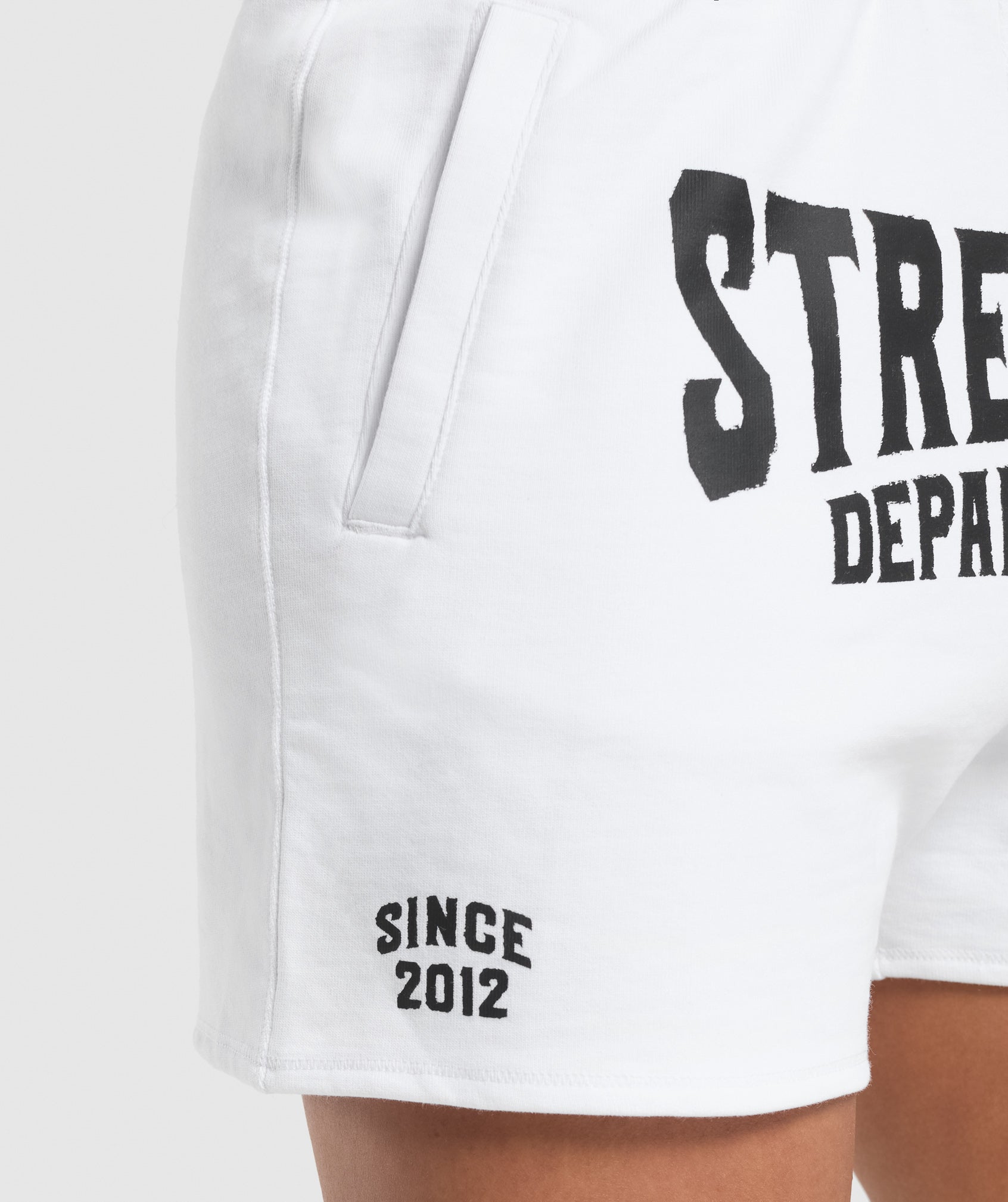 Strength Department Graphic Shorts White