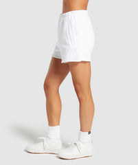 Loopback Sweat Shorts White