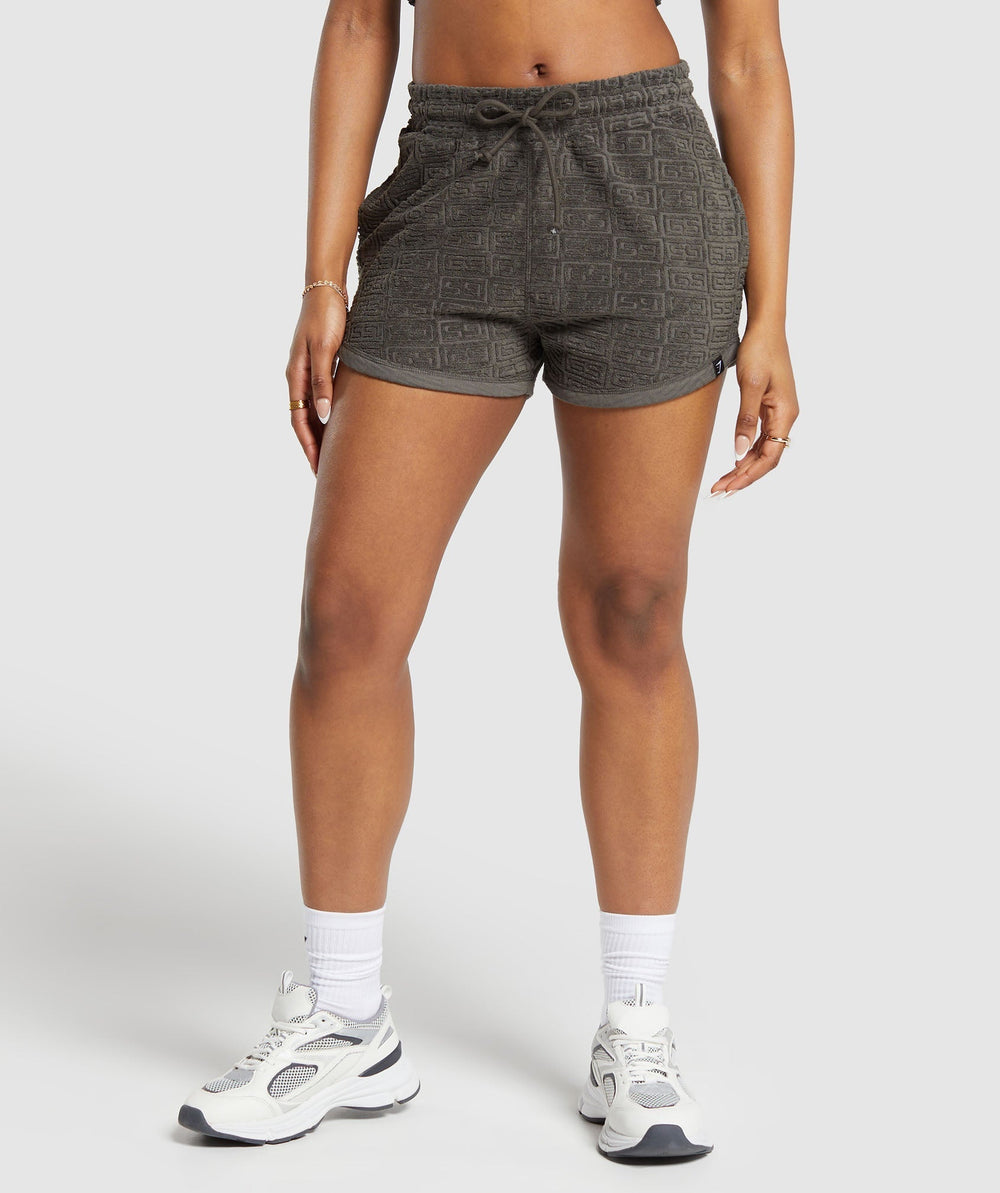 Monogram Towel Shorts Strength Green