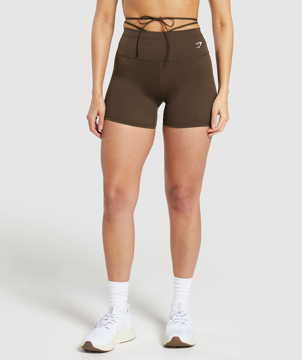 Ribbon Tie Waisted Short Archive Brown